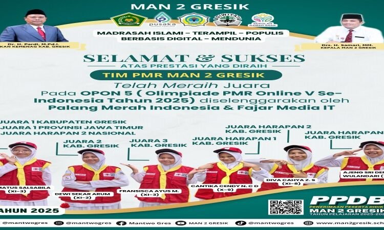 Istimewa !! PMR MAN 2 Gresik Berhasil Ukir Prestasi di Kancah Nasional