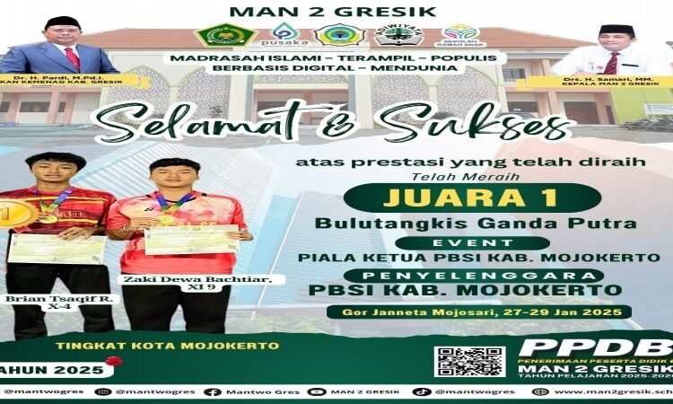 Tak Hanya Prestasi Akademik, Siswa MAN 2 Gresik juga Berjaya di Bidang Olahraga