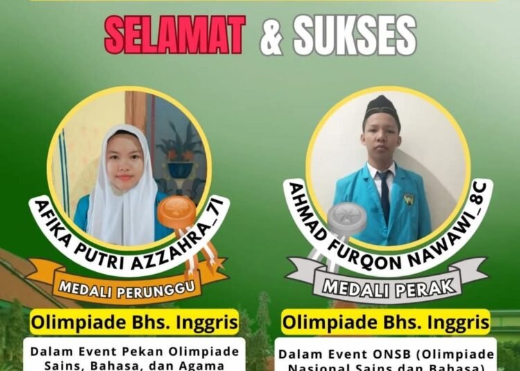 Sabet Dua Medali, Prestasi Siswa MTsN Gresik kian Meroket di Kancah Nasional