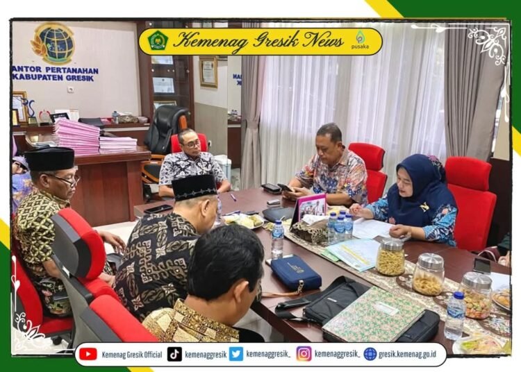 Perkuat Sinergitas Lintas Lembaga, Kemenag dan ATR/BPN Fokus Percepatan Sertipikasi Tanah Wakaf di Gresik