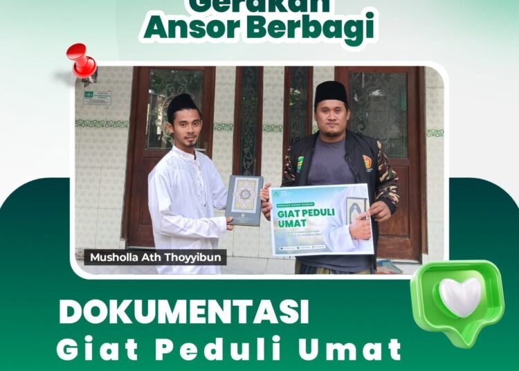 Sambut Ramadan, GP Ansor Tebuwung Bagikan Al-Qur’an dan Buku Yasin ke Surau