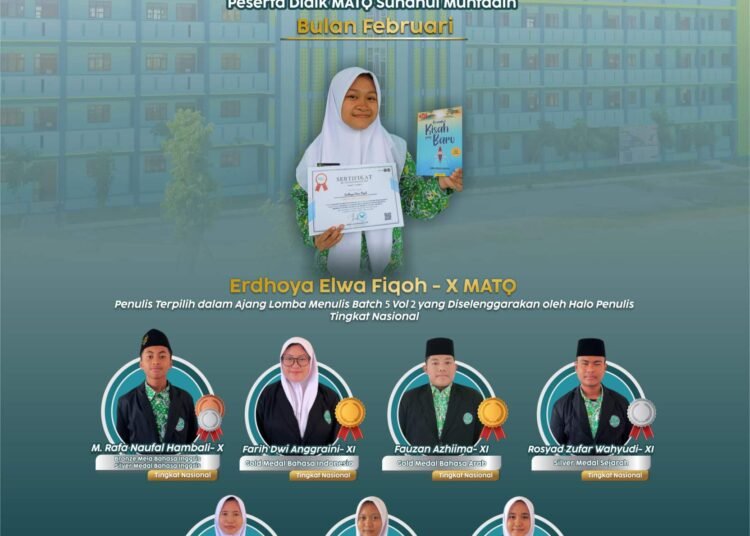 Istimewa !! Di Pengujung Februari Santri MATQ Sunanul Muhtadin Persembahkan 9 Medali di Ajang Kompetisi Tingkat Nasional