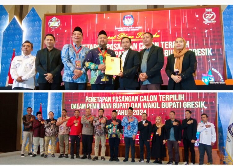 KPU Resmi Tetapkan Yani-Alif sebagai Bupati dan Wakil Bupati Gresik: Mari Bersama Membangun Gresik Lebih Baik