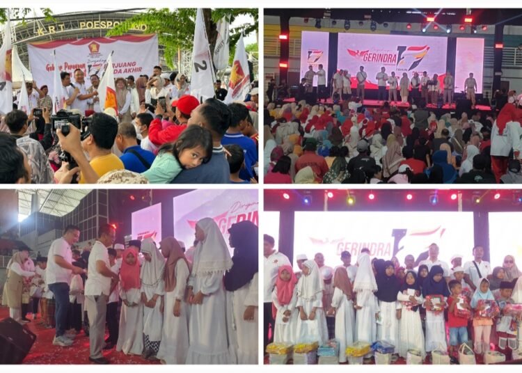 Membludak !! Tak Hanya Seribu, Namun Puluhan Ribu Warga Gresik Ikuti Jalan Sehat HUT Gerindra ke-17