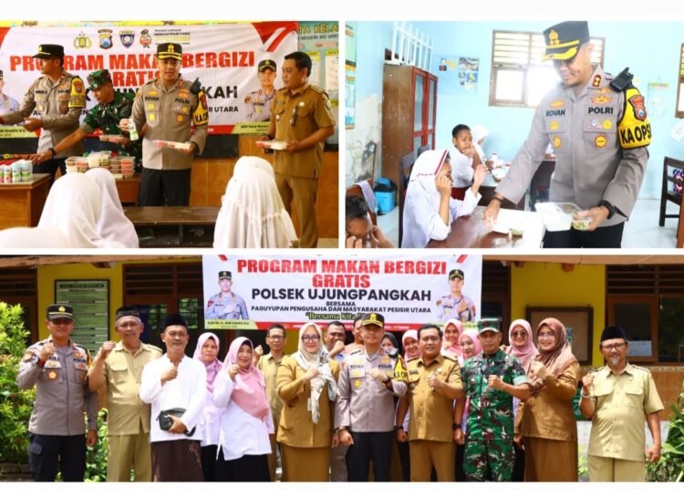 Kapolres Gresik Kembali Bagikan Makanan Bergizi Gratis di UPT SDN 302 Ujungpangkah