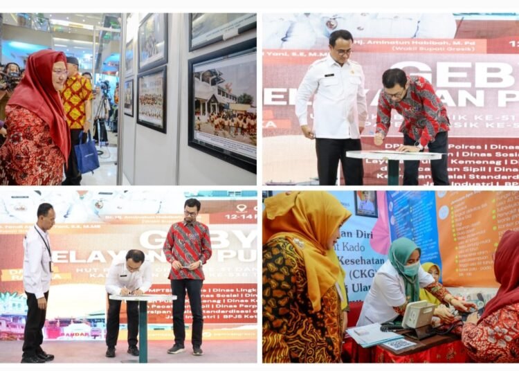 Wabup Bersama Kepala DPM-PTSP Buka Gebyar Pelayanan Publik HUT Pemkab Gresik ke-51