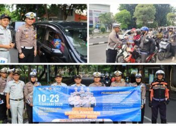 Tekan Risiko Kecelakaan, Kasat Lantas Polres Gresik Pimpin Kampanye Keselamatan Berlalu Lintas