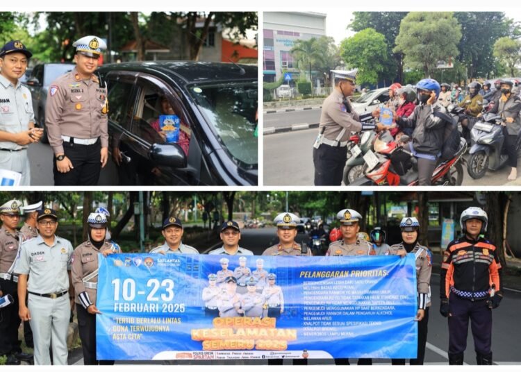 Tekan Risiko Kecelakaan, Kasat Lantas Polres Gresik Pimpin Kampanye Keselamatan Berlalu Lintas