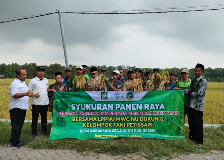 Alhamdulillah, LPPNU MWCNU Dukun Gelar Syukuran Panen Raya Bersama Kelompok Tani Petisari Babaksari
