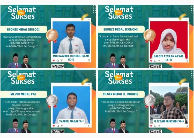 Seru !! Siswa MAN 1 Gresik Berpacu Raih Prestasi Sabet Medali di Kancah Nasional