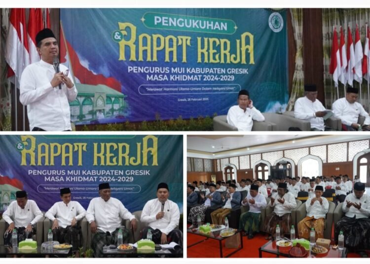Inilah MUI Gresik, Usai Dikukuhkan Langsung Gelar Rapat Kerja Siap Melayani Umat