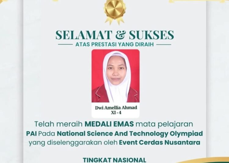Ramadan, Lagi-lagi Siswa MAN 2 Gresik Sukses Persembahkan Medali Emas di Ajang Kompetisi Nasional