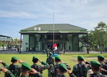 Perkokoh Jiwa Nasionalisme Prajurit, Kodim 0817/Gresik Rutin Gelar Upacara Bendera Setiap Hari Senin