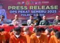 Operasi Pekat Semeru 2025, Polres Gresik Berhasil Amankan 146 Pelaku Kejahatan