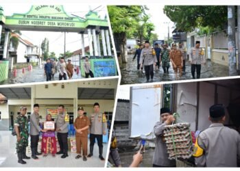 Banjir Datang di Saat Ramadan, Polres Gresik Turun Tangan Gelontor Bantuan