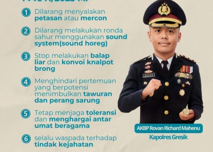 Ramadan, Polres Gresik Tingkatkan Intensitas Patroli Agar Masyarakat Dapat Beribadah dengan Tenang dan Nyaman