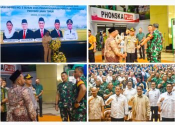 Dandim Hadiri Rakor Luas Tambah Tanam dan Serapan Gabah Bersama Mentan RI di GOR Petrokimia Gresik