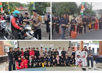 Gresik Guyub Rukun, Lur !!  Polsek Cerme Ajak 8 Perguruan Silat Bagi Takjil dan Buka Bersama
