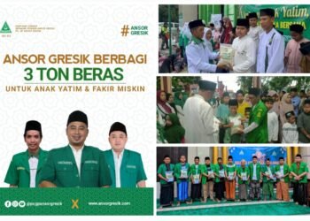 Ramadan Bergelimang Berkah, GP Ansor Gresik Sukses Berbagi 3 Ton Beras untuk Anak Yatim dan Fakir Miskin