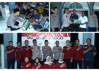 Kasi Dokkes Polres Gresik Gelar Baksos Kesehatan Gratis dan Bagikan Sembako untuk Fakir Miskin dan Kaum Dhuafa