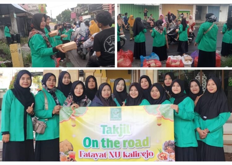 Berburu Berkah Ramadan, Fatayat NU Ranting Kalirejo Dukun Bagikan 677 Paket Takjil