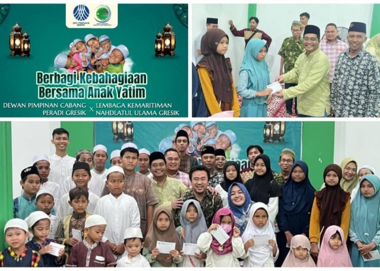 Berkah Ramadan, Peradi Gresik Berkolaborasi dengan LKNU Gresik Berbagi Kebahagiaan Bersama Anak Yatim