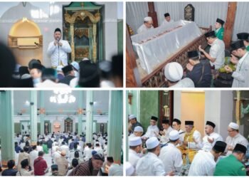Ribuan masyarakat Tumplek Blek di Malam Selawe Sunan Giri: Pemkab Gresik Bagikan 3000 Nasi Kebuli