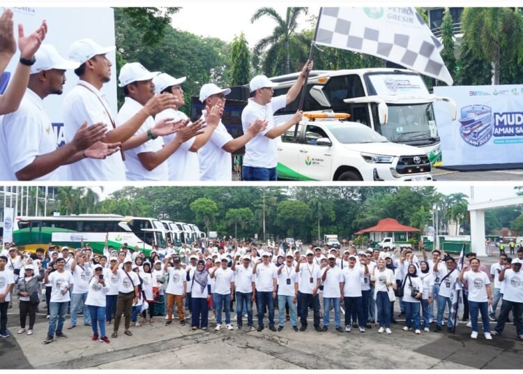 Mudik Gratis Tenang dan Menyenangkan, Petrokimia Gresik Berangkatkan Ratusan Pemudik ke Berbagai Kota di Jawa Timur