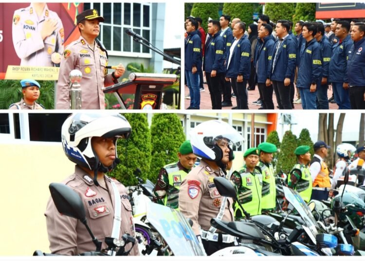 Kapolres Gresik Turun Langsung Pimpin Patroli Skala Besar Demi Kenyamanan Masyarakat Menunaikan Sholat Idul Fitri