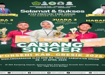 Meroket !! MAN 2 Gresik Borong Prestasi di Cabang Singer PORSENI Kabupaten Gresik 2025