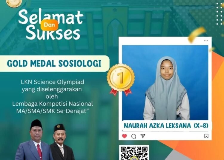 Naurah Azka MAN 1 Gresik Singkirkan Ratusan Peserta se-Indonesia Sukses Raih Medali Emas Olimpiade Sosiologi Nasional