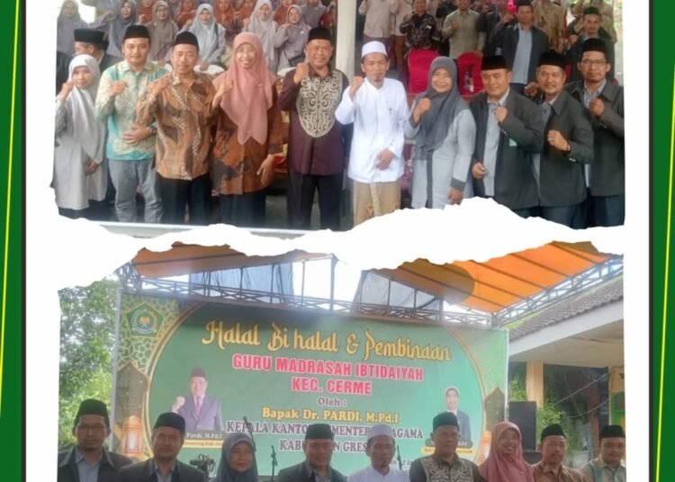 Hadiri Halalbihalal Guru MI se-Kecamatan Cerme, Kepala Kemenag Gresik Tekankan Pentingnya “Deep Heart” dan Adaptasi Teknologi