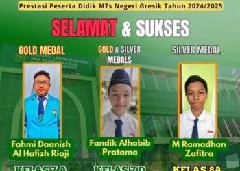 Joosss !! Siswa MTsN Gresik Sabet 2 Medali Emas dan 2 Medali Perak di Ajang Olimpiade Nasional