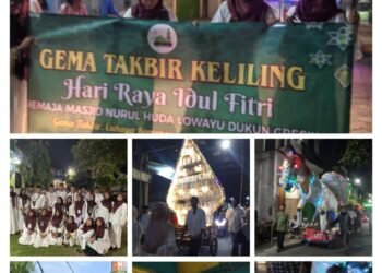 Rawat Tradisi !! Lantunan Takbir Bergemuruh di Desa Lowayu Sambut Hari Kemenangan Idul Fitri