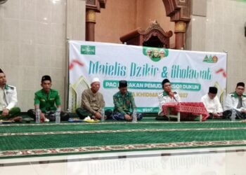 Perkuat Silaturahmi dan Organisasi, GP Ansor Dukun Istiqomah Gelar Majelis Dzikir dan Sholawat Rijalul Ansor