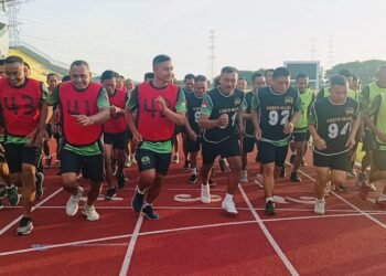Gembleng Fisik Prajurit, Kodim 0817/Gresik Gelar Kesegaran Jasmani Periodik I Tahun 2025