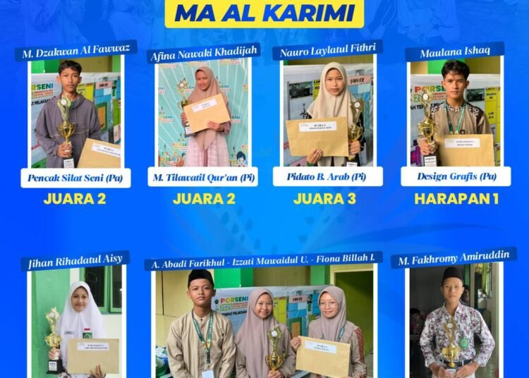Mublak !! Inilah Deretan Prestasi MA Alkarimi di Ajang PORSENI Tingkat Kabupaten Gresik 2025