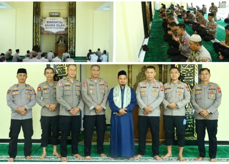 Polres Gresik Istiqomah Bentengi Keimanan Anggota dengan Pembinaan Rohani dan Mental