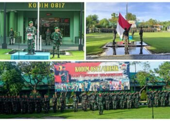 Kodim 0817/Gresik Rutin Gelar Upacara Bendera Wujud Rasa Cinta Tanah Air dan Hormat kepada Merah Putih
