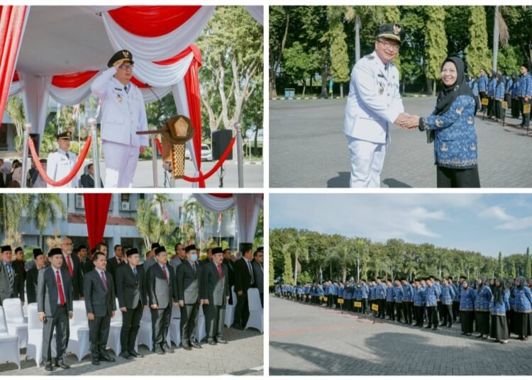 Pimpin Upacara Peringatan Hari Otda ke-29, Wabup Gresik Tekankan Sinergi Pusat-Daerah Menuju Indonesia Emas 2045