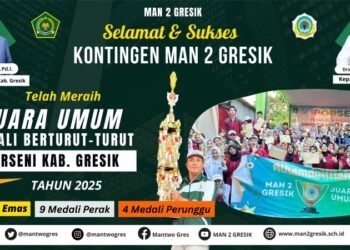 Jooss, Istimewa !! MAN 2 Gresik Empat Kali Berturut-turut Sabet Juara Umum PORSENI Kabupaten Gresik 2025