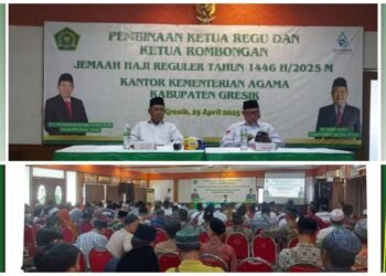 Kemenag Gresik Gelar Pembinaan Ketua Regu dan Rombongan Haji Reguler 2025: Berikan Pelayanan Terbaik kepada Para Tamu Allah SWT