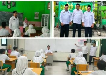 Kepala Kemenag Turun Langsung Lakukan Monitoring dan Evaluasi Pelaksanaan Ujian Madrasah di MIN 1 Gresik dan MI Sunan Ampel Kedamean