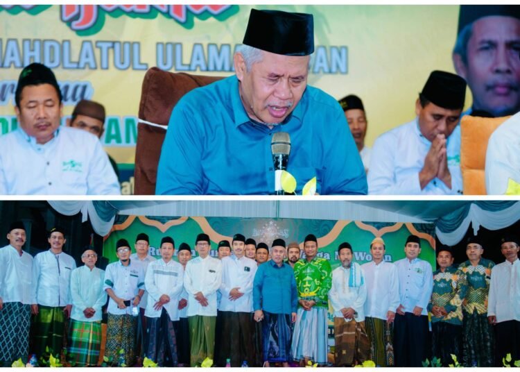 Ribuan Warga NU Wotan Panceng Khidmat Ikuti Lailatul Ijtima’ Bareng KH Marzuki Mustamar