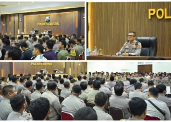 Kapolres Gresik Tegaskan Bhabinkamtibmas Ujung Tombak Polri dalam Merawat Kepercayaan Masyarakat