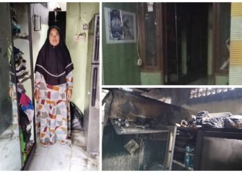 Rewang Masak di Rumah Tetangga, Rumah Sendiri Dilalap si Jago Merah: Janda Sembungan Kidul Dukun Pasrah Ratapi Nasibnya…