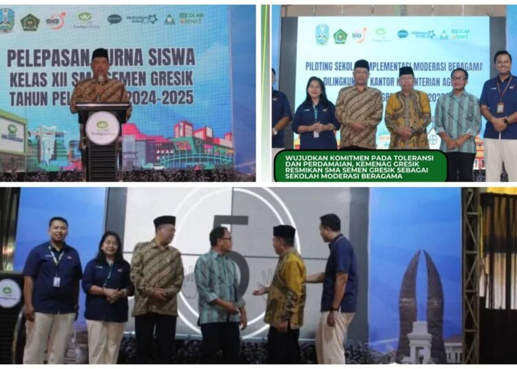Kepala Kemenag H Pardi Resmikan SMA Semen Gresik sebagai Sekolah Moderasi Beragama