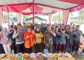 Bersinergi dengan BNN Gresik, TMMD ke-124 Kodim 0817/Gresik Gelar Penyuluhan Bahaya Narkoba di Desa Banter Benjeng