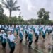 Diguyur Hujan Deras Senam Rutin Fatayat NU Dukun Terus Lanjut Penuh Semangat