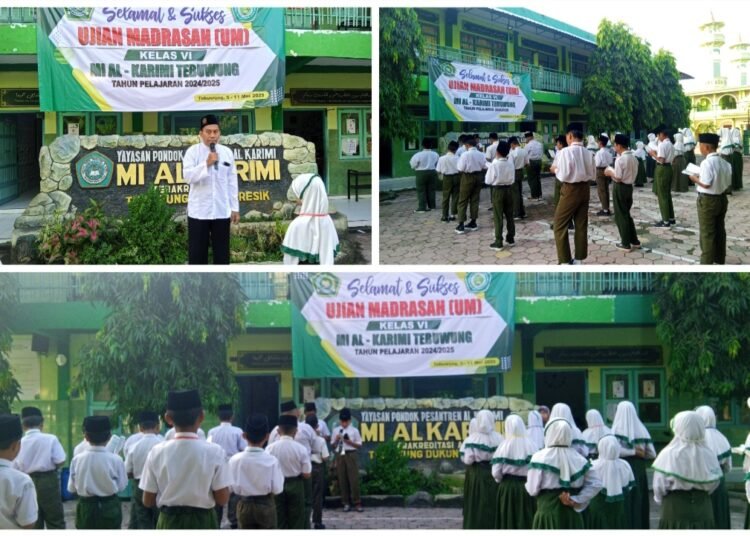 MI Alkarimi Tebuwung Dukun Penuh Semangat Gelar Ujian Madrasah Serentak se-Kabupaten Gresik